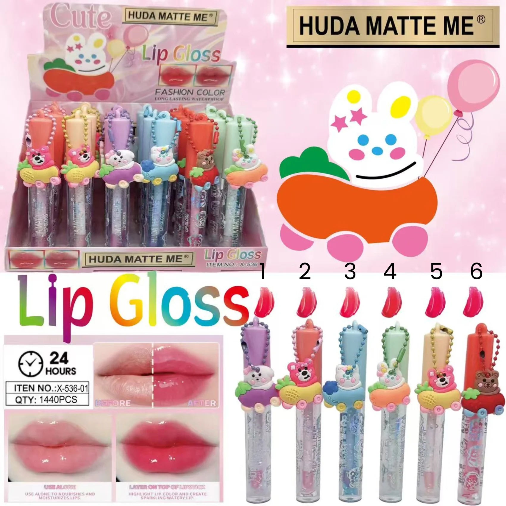 Huda Matte Me Cute Car Shape Lipgloss