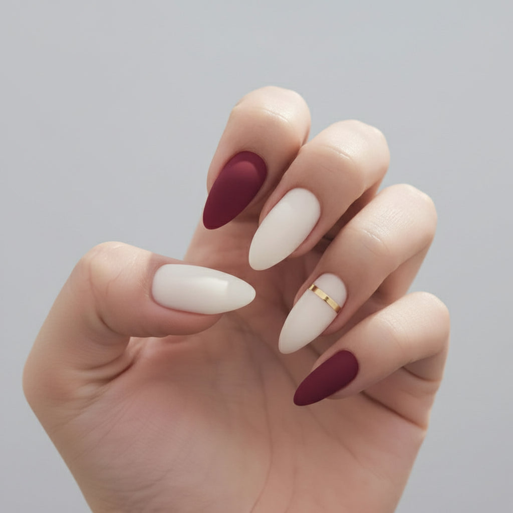 12 pcs Nails Finger Art oval nails Square Shape Artificial Nails With Nail Sticks