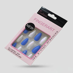 12 pcs Nails Finger Art oval nails Square Shape Artificial Nails With Nail Sticks