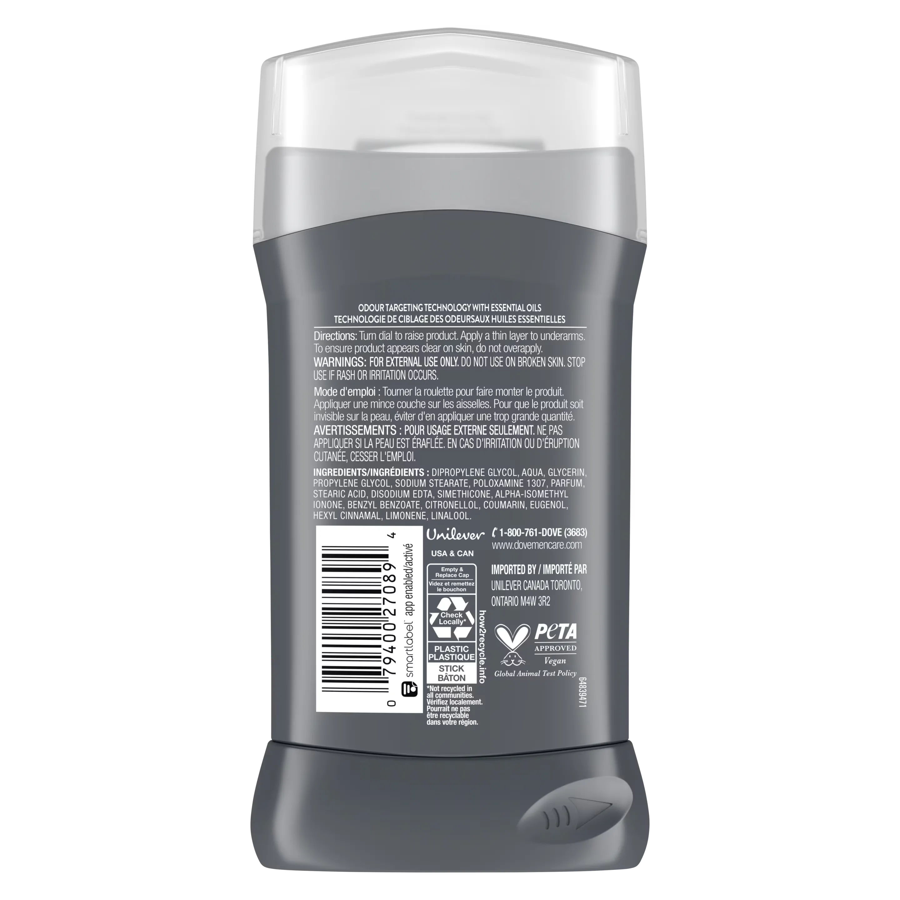 Dove Men+Care Cool Silver Deodorant Stick - 85g