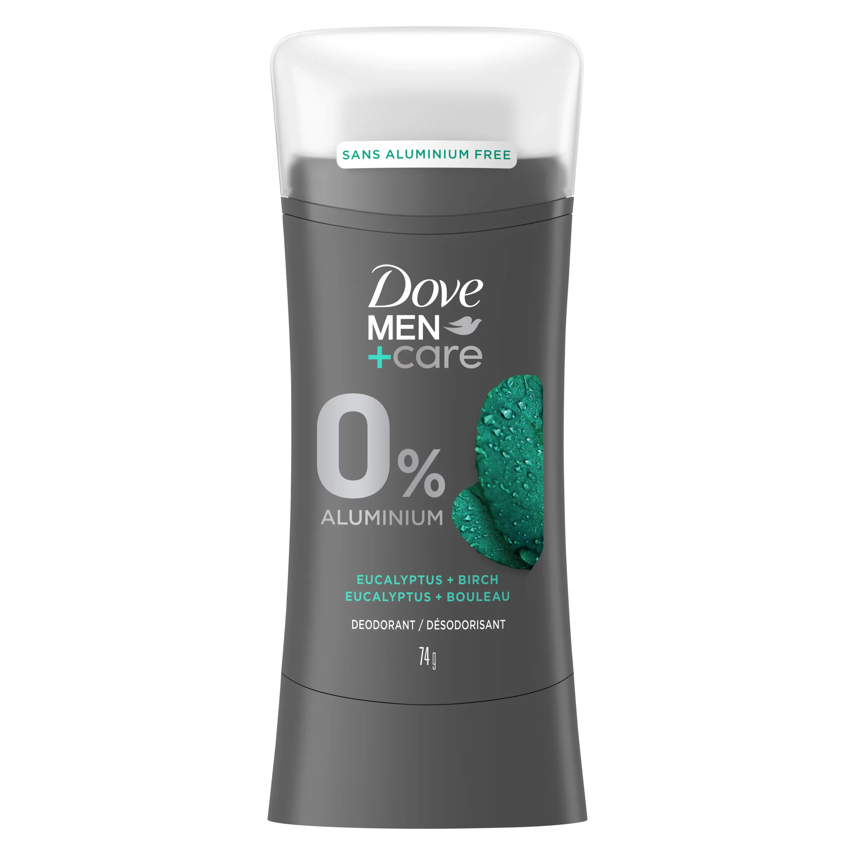 Dove Men+Care Eucalyptus + Birch 0% Aluminum 48h Deodorant Stick - 74g