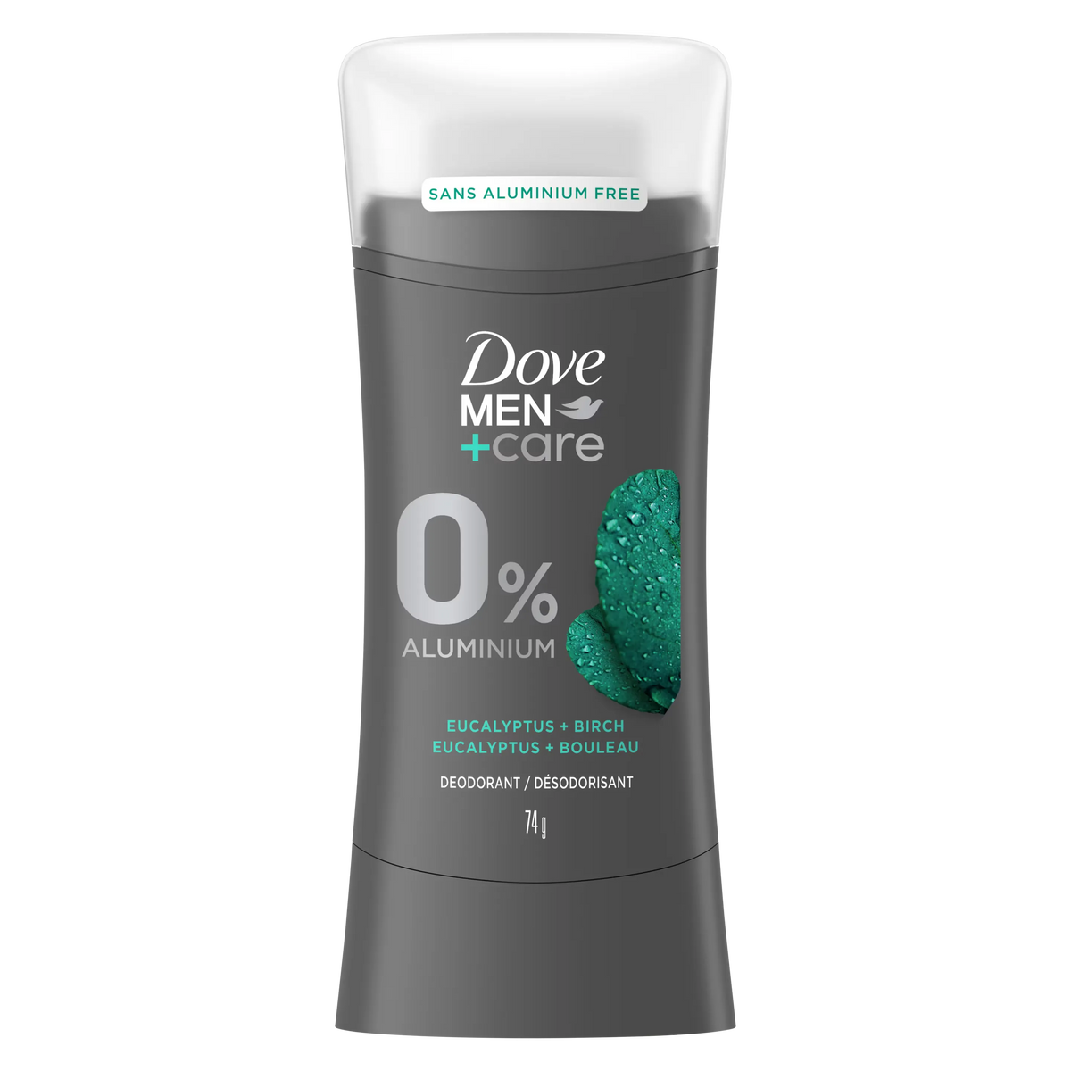 Dove Men+Care Eucalyptus + Birch 0% Aluminum 48h Deodorant Stick - 74g