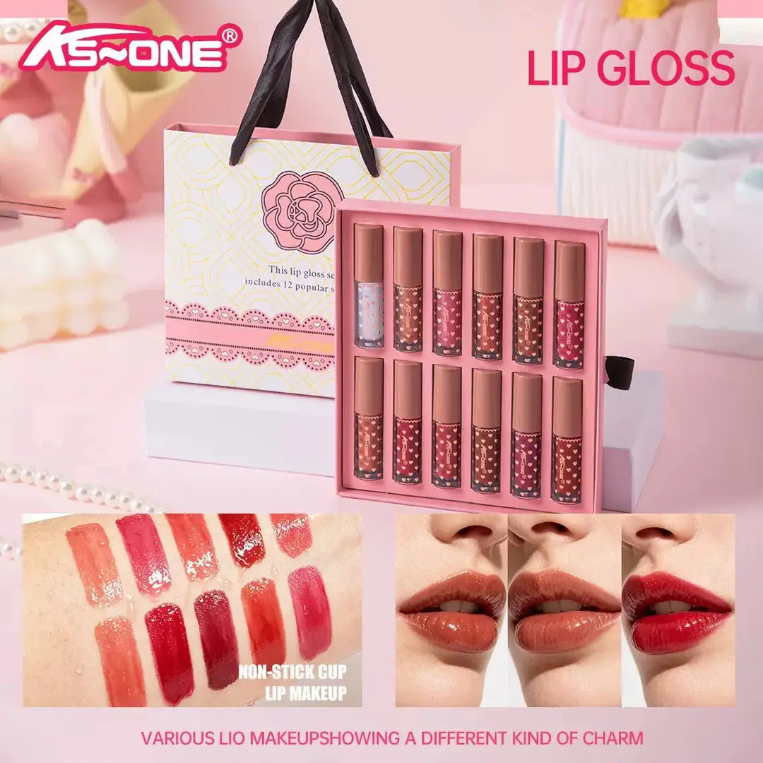 KS ONE Bold Coverage Lip Gloss - 12 Pcs