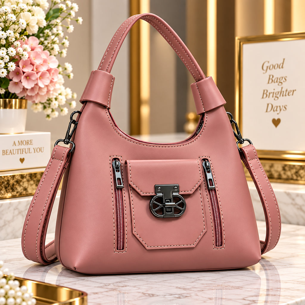 Women's Classic Leatherette Shoulder & Crossbody Bag