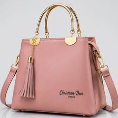 Christian Dior Tassel Top Handle Shoulder Bag with Strap