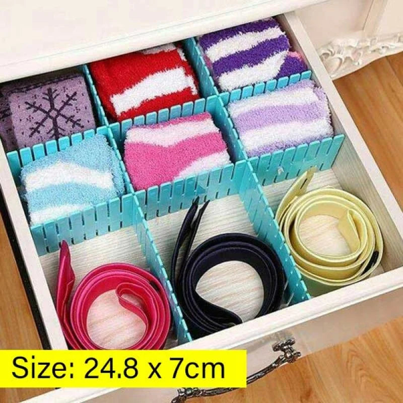 Drawer Divider -  Adjustable Drawer Organizer - 4 Strips