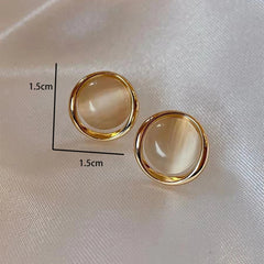 Stainless Steel Minimalist Circle Studs Earings