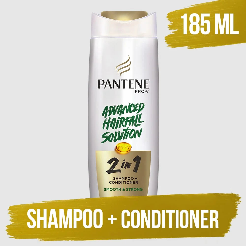 Pantene 2 in 1 Smooth & Strong Shampoo+Conditioner - 185ml