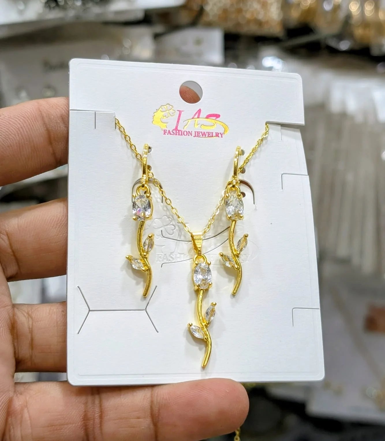 stainless steel Botanical Floral Jewelry Set