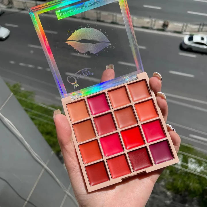 16 Colors Queen Mini Matte Lipstick Palette - Highly Pigmented