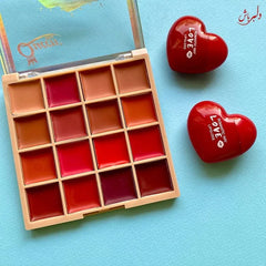 16 Colors Queen Mini Matte Lipstick Palette - Highly Pigmented