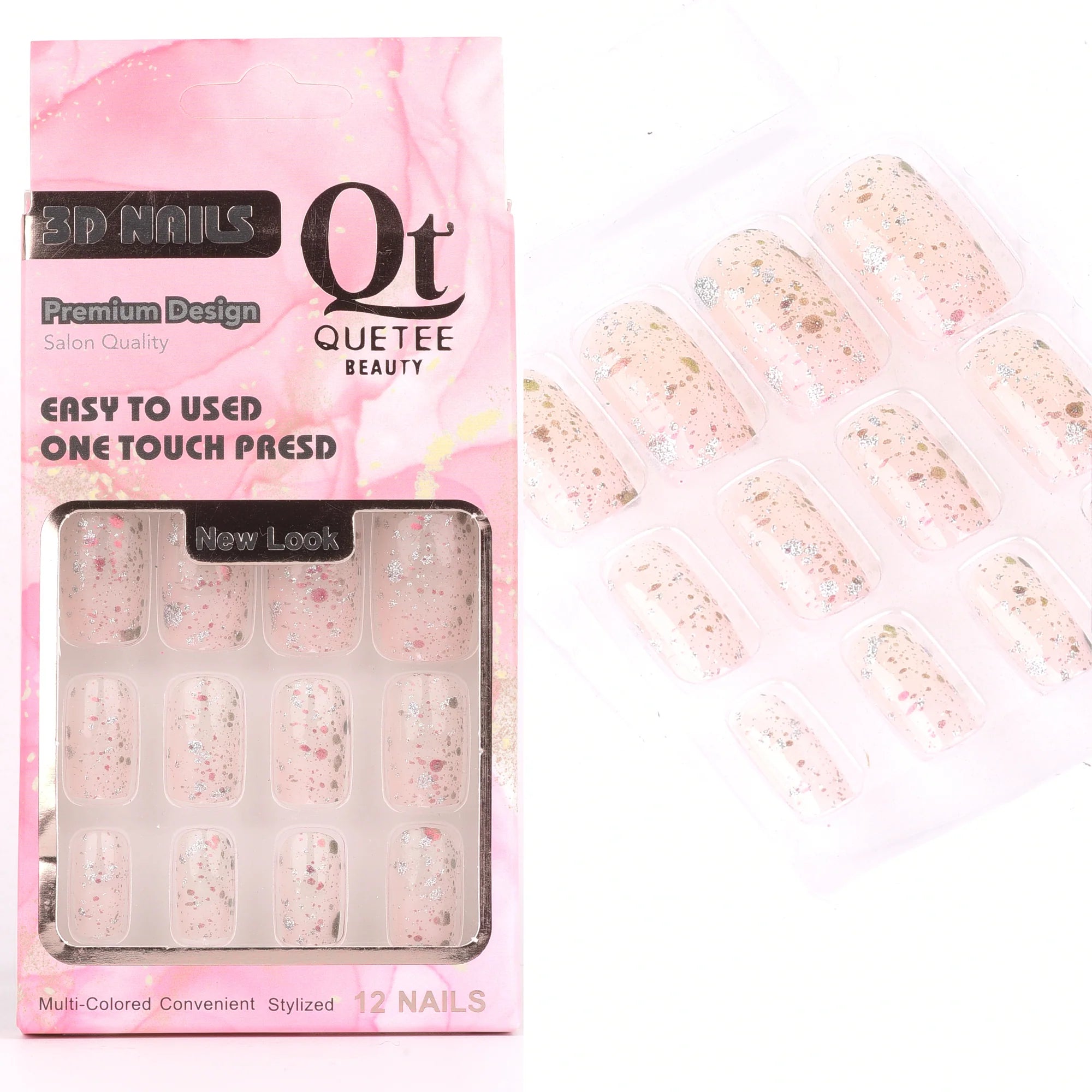 Quetee Beauty 3D Nails Premium Design Sixteen