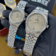 PREMIER Couple Watch Set – Latest Model with Brass Case & Chain