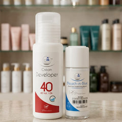 Dr. Derma Cream Developer 40 Vol 12% + Bleach-n-Blue Dust Free Conditioning Bleach - 120ml