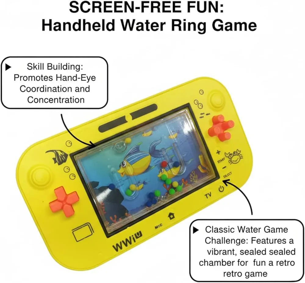 Portable Water Game Console, Handheld Fish Theme Gaming Device