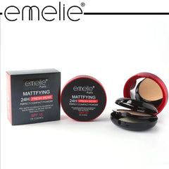 Emelie 2 In 1 Matte Maker 24 Face Compact Long-wear