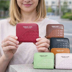 Imported Short Ladies duable zipper Wallets - Each