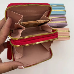 Imported Short Ladies duable zipper Wallets - Each