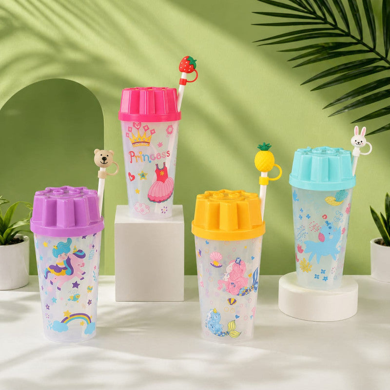 colorful kids sipper cup with leak-proof lid and built-in straw for easy - Each