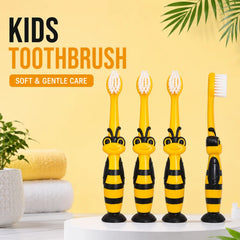 Make brushing fun for kids Cute bee design toothbrush with protective case - Each