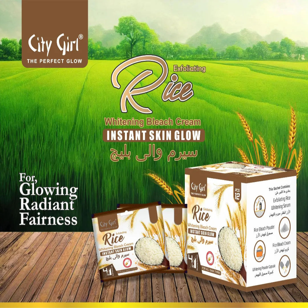 City girl rice bleach sachet with serum