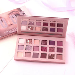 Miss Rose Matte Shimmer Pigmented Eyeshadow Palette - 18 Color