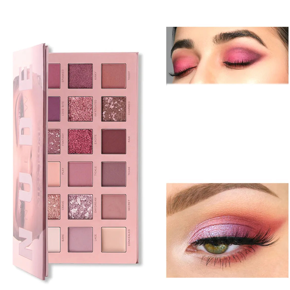 Miss Rose Matte Shimmer Pigmented Eyeshadow Palette - 18 Color
