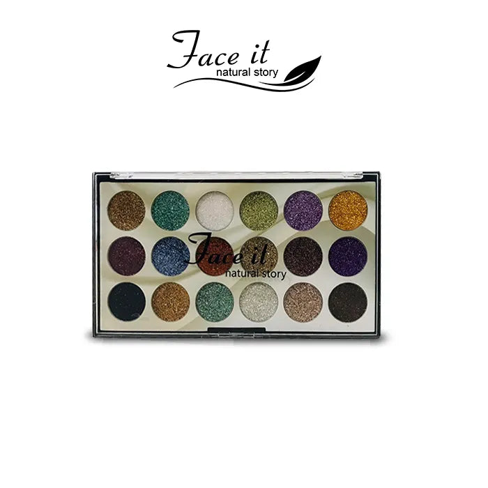 Face it 18 Shades Glitter Eyeshadow Palette