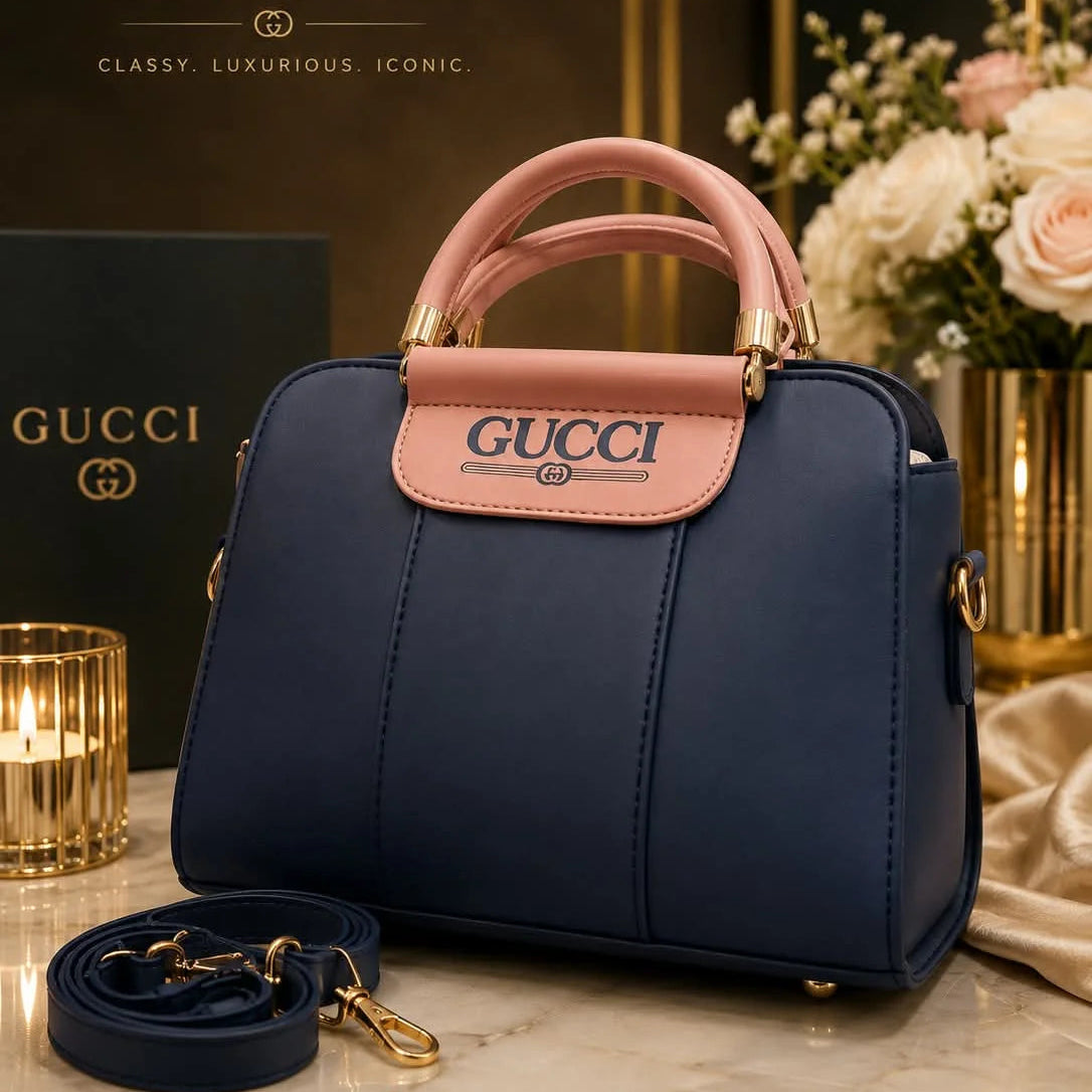 GUCCI Two Tone Top Handle Handbag