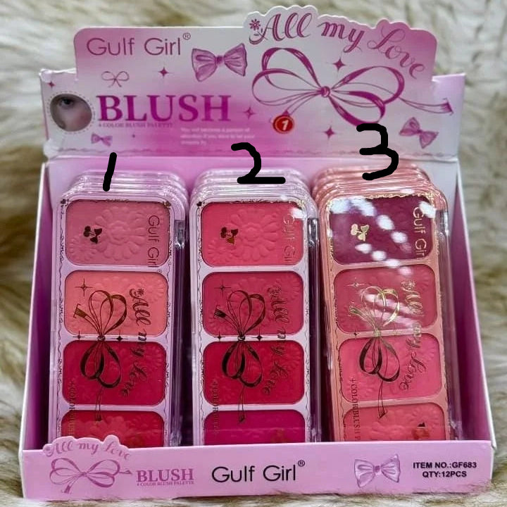 Gulf Girl All my Love Blush Palette - 4-Color