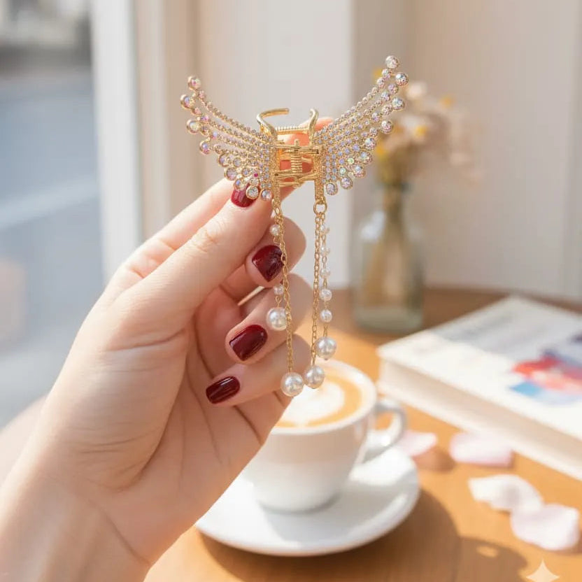 Butterfly hair clip catcher