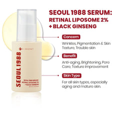 KSecret - Seoul 1988 Serum: Retinal Liposome 2% + Black Ginseng - 30ml