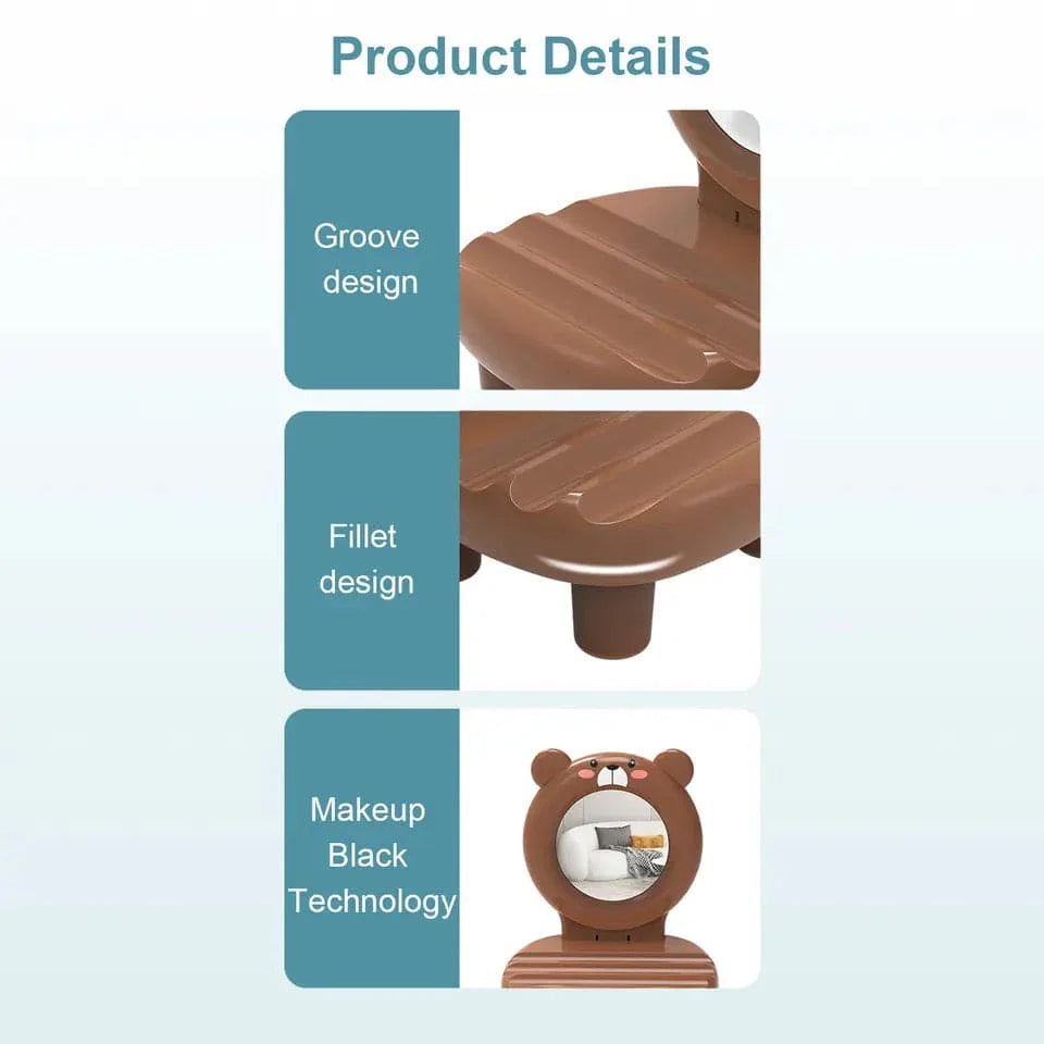 Cute Mobile Phone Chair Table Stand with Mirror