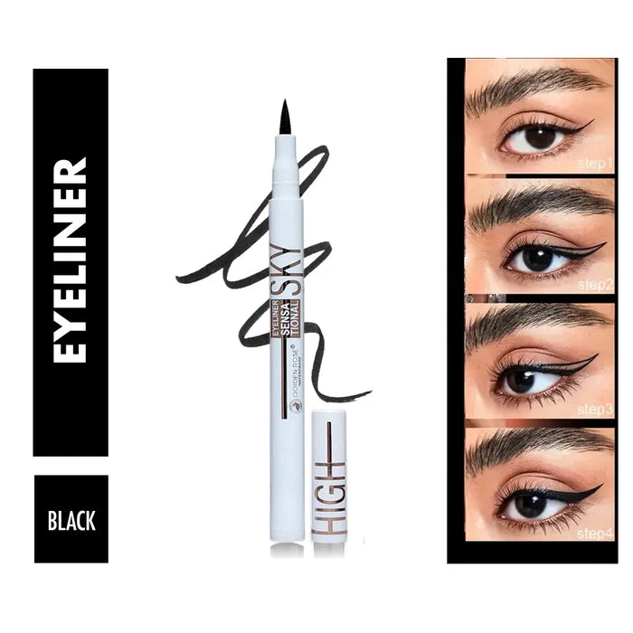 1 Pc Hold Morning Sky High Black Ultra Lasting WaterProof Sky High Eyeliner