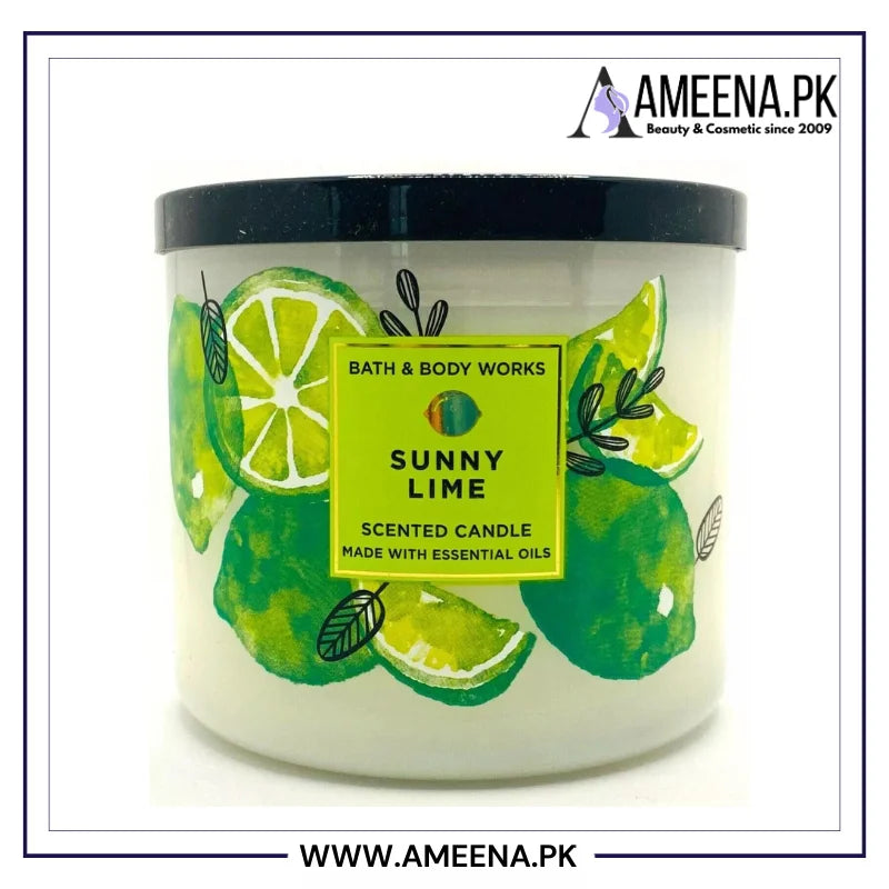 Bath & Body Works Sunny Lime 3-Wick Candle 411g