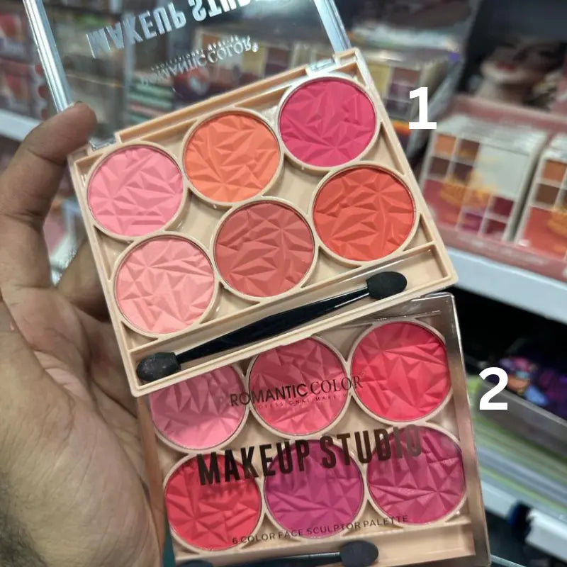 6 Color Romantic Color Blush Palette