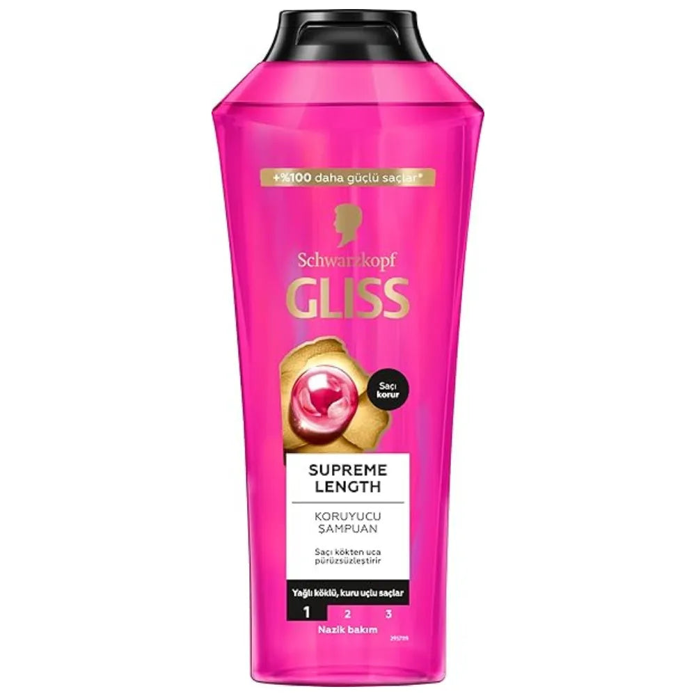 Schwarzkopf Gliss Supreme Length Protection Shampoo - 400ml