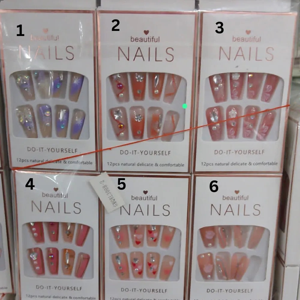 Beautiful Nails Press-on Artificial Nails - 12 Pcs