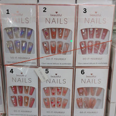 Beautiful Nails Press-on Artificial Nails - 12 Pcs