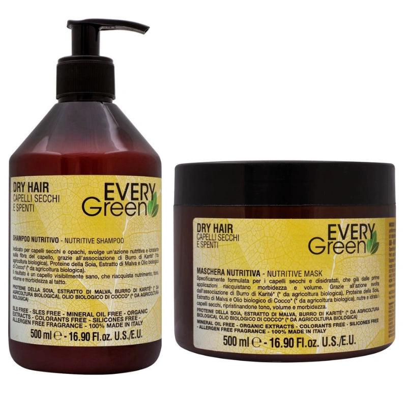 Every Green Dry Hair Nutritive Hair Care 500ml (Made in Italy)