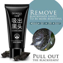 Bioaqua Black Suction Activated Carbon Remove Blackhead Mask - 60g peel‑off gel
