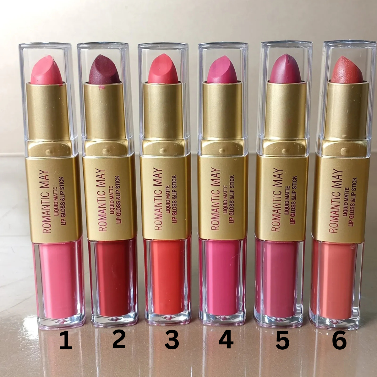 Romantic May Professional 2-in-1 Lipstick with Gloss & Liquid Matte