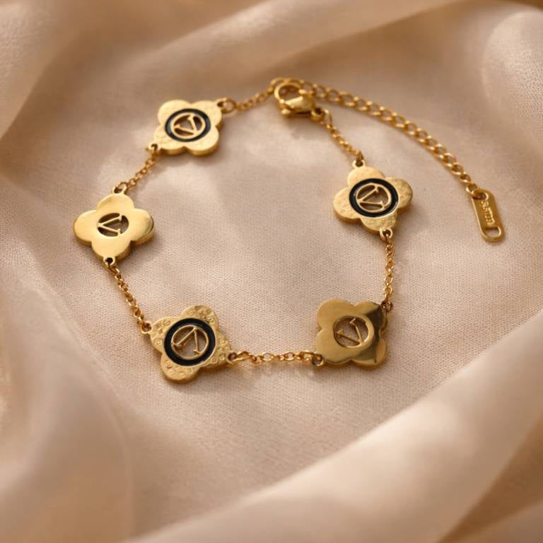 Stainless Steel Women Gold-Plated Anti-Tarnish Wraparound Bracelet - Each