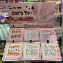 Romantic Myth Cat's Eye Press On Gel Nails