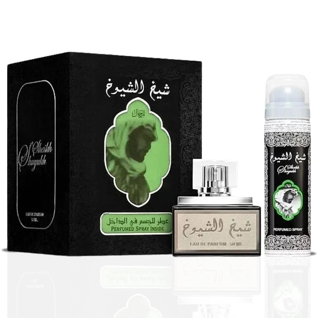Sheikh Al Shuyukh Black EDP Spray With Perfumed Deodorant - 50ML