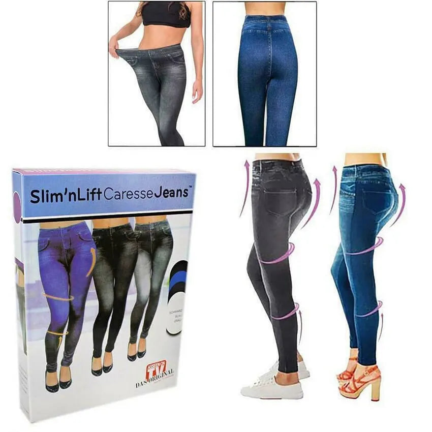 Slim N Lift Caresse Jeans Skinny Slimming Body Shaper Trousers Pack of 3