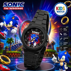 Timees Sonic & Shadow Black Quartz Kids Watch