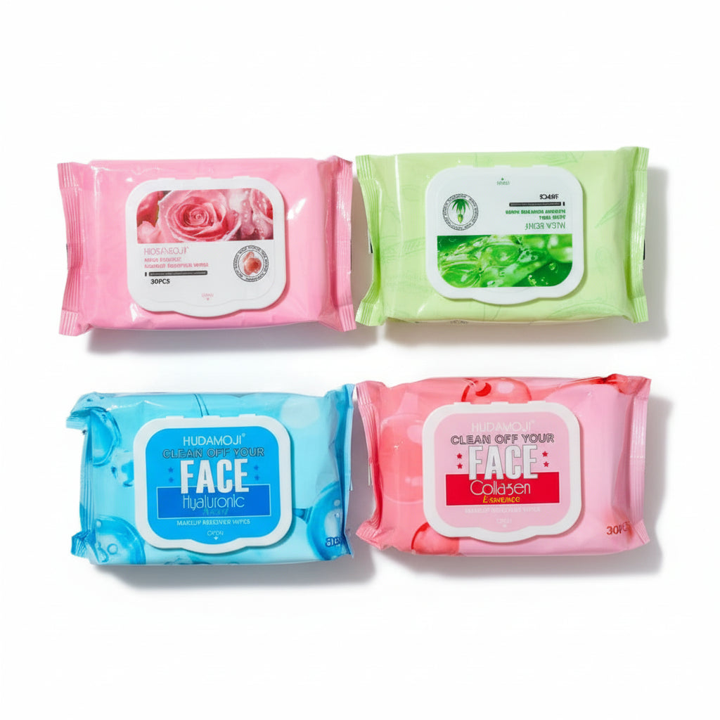 Hudamoji Makeup Remover Cleansing Wipes – 30 Pieces