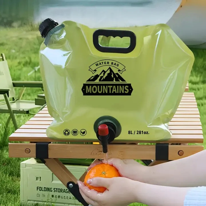 8L Foldable with Tap –  Reusable for Camping, Trekking, Festivals & Events