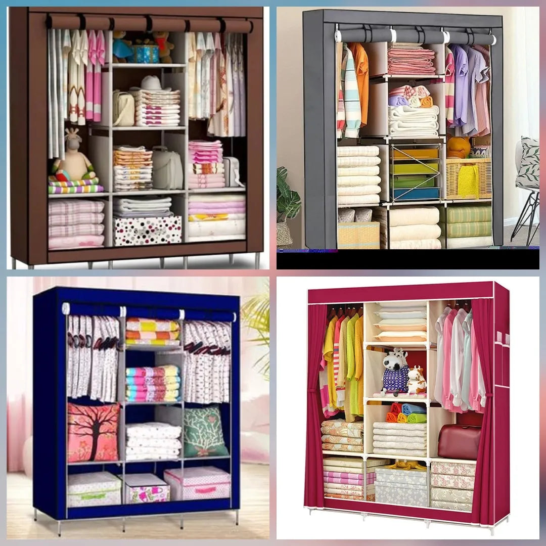 Non-woven Cloth Wardrobe Folding Portable Clothing Storage Cabinet